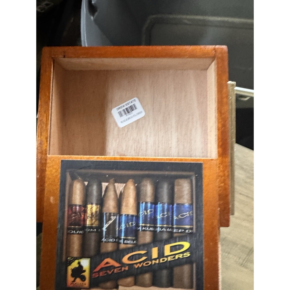 Lot Of 8 Cigar Boxes Collectables Wooden - Vintage Mixed Brands Acid - Picture 12 of 16